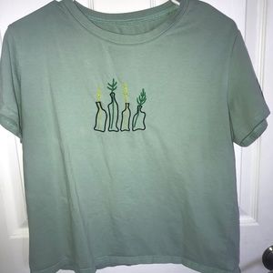 Fresh and funky plant crop top